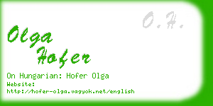 olga hofer business card